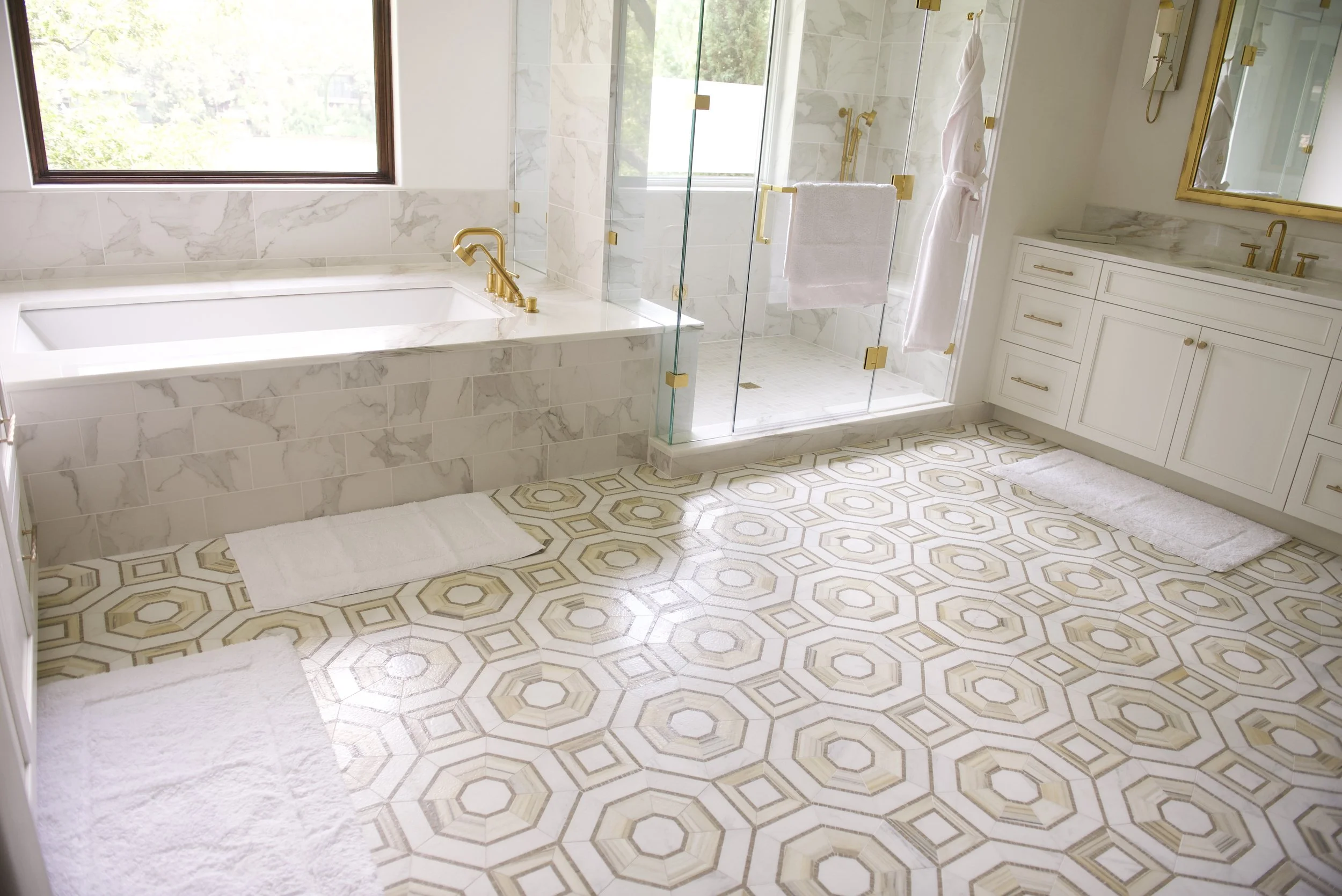 Bathroom tile installation, Austin