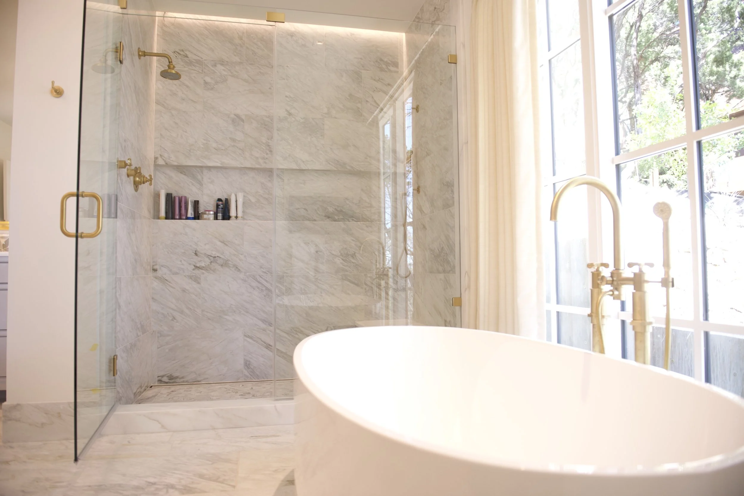 Shower and tub tile install, Austin